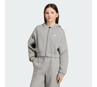 Adidas Originals Loose Padded Rib Full Zip Sweatshirt Grey 11-12 Years Girl