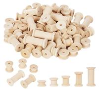 Loose Parts for Early Years - 60 Wooden Cotton Reels & Threading Reels | Montessori & EYFS Resources for Loose Parts Play, Wooden Spools & Bobbins (15-50mm)
