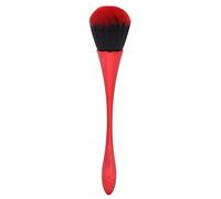Loose Powder Brush Blush Brush Nail Dust Brush Soft Hair Dense Ergonomic Handle Easy To Apply For Home Makeup Nail Art ABS Synthetic Fiber (Red)
