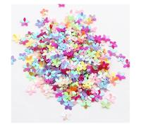 Loose Sequins 10mm 10g Five-Leaf Flower-Shaped PVC Bulk Mixed Sequined Star Glitter Sewing Clothing DIY Home Decoration for Crafts(AB Mix)