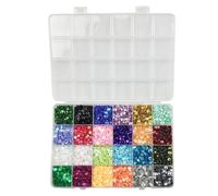 Loose Sequins, 23800 Pcs Round Embroidery Sequins 5mm Iridescent Spangles Sequins for Crafts Bulk Sequins Trim Round Embroidery Sequins for Sewing Handmade DIY Art Craft Making