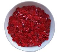 Loose Sequins 4mm 5mm 6mm 8mm 10mm New Concave Sequin Loose Round Cup Glitter for Crafts(Dark red,6mm 20g)