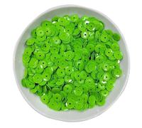 Loose Sequins 4mm 5mm 6mm 8mm 10mm New Concave Sequin Loose Round Cup Glitter for Crafts(Light Green,4mm 50g)