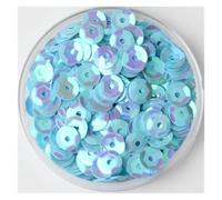 Loose Sequins Mix Color Cup Sequin 4mm 5mm 6mm Flat Round Loose Sequins for Crafts Sewing Decoration DIY Accessory for Crafts(Ab Blue,6mm 20g 1500pcs)