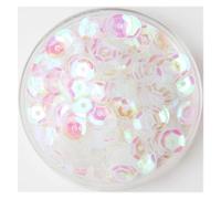 Loose Sequins Mix Color Cup Sequin 4mm 5mm 6mm Flat Round Loose Sequins for Crafts Sewing Decoration DIY Accessory for Crafts(Ab Transparent,4mm 20g 4000pcs)