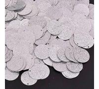 Loose Sequins ， Sequins for Crafting Sewing, 20g 18mm Multicolor Sew On for Crafts Decoration(Silver)