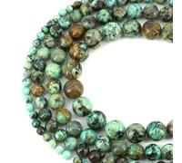 Loose Spacer Beads, Natural Larvikite Labradorite Round Loose Stone Beads Multicolor 4-10mm for Jewelry Making(African Jade,10mm (About 36pcs))