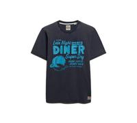 Loose T-shirt Superdry Local Business Bleu 2XL