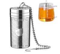 Loose Tea Infuser | Extra Fine Mesh Tea Steeper for Loose Tea with Threaded Lid - Extended Chain Hook Tea Filter, Tea Accessories for Tea Drinkers