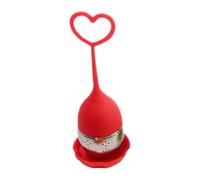 Loose Tea Infuser - Silicone Stainless Steel 4x4x15cm | High Temperature Resistant Heart-Shaped Tea Strainer, Tea Cup, Loose Leaf | Kitchen