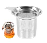 Loose Tea Infuser - Stainless Steel Mesh Basket | Heat-Resistant Handle Tea Strainer for Loose Leaf Teas and Coffee Brewing at Home Office Travel Compact Infuser for Daily Use