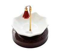Loose Tea Infuser - Umbrella Design Ceramic Teapot Water Leaf Colander with Stand | Tea Infuser for Loose Leaf - for Softens Water Enhances Flavor Milk Brewing Cocktail Baking Cooking