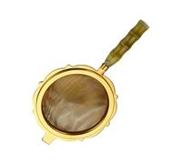 Loose Tea Strainer, Teas Filters Handle, 3.15x3.15x1.97 Inches, Fine Mesh Food Strainers, Rustproof Stainless Steel Frame for Baking, Cooking, and Looses Leaf Brewing, Gold