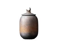 Loose Tea Tins, Sealed Tea Containers, Gilded Old Tea Cans Chinese Stoneware Sealed Storage Cans Retro Ceramic Cans Small Tea Cans Antique Pu'er Tea Warehouse Loose Leaf Tea Sealed Glass Containers