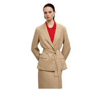 Loose Viscose Moiré Jacket - female - Erika Cavallini - Blazers - Beige - M - Jackets M