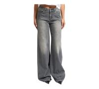 Loose Wide Leg Grey Jeans- female- Armani Exchange- Wide Jeans- Gray- W27- Jeans W27
