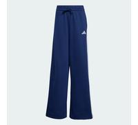 adidas Women's Women 3-Stripes Fleece Wide Pant, Dark Blue, XL