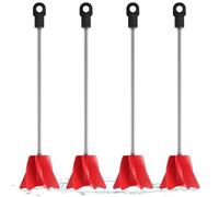 Loosh 4 Pcs 11" Paint Stirrer for Drill, Paint Mixer Attachment, Red | Helix Epoxy Mixer for Concrete, Resin Silicone Stirrer Paddle, Compatible with Most Drills