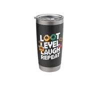Loot Level Laugh Repeat Co-Op Multiplayer Gaming Stainless Steel Insulated Tumbler