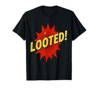 Looted Gaming Nerd Cranky Pop Art Explosion Bold Retro Comic T-Shirt