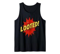 Looted Gaming Nerd Cranky Pop Art Explosion Bold Retro Comic Tank Top