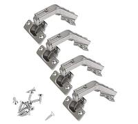 LOOTICH 135 Degree Special Folding Corner Concealed Hinge for Kitchen Cabinet Cupboard Wardrobe Combination Angle Doors Pack of 4 Silver