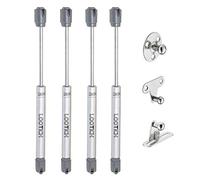 LOOTICH 250N Automatic Lid Stay Support Kitchen Cabinet Cupboard Door Toy Box Hydraulic Spring Gas Strut Piston Soft Opening Hinges for Flap Fittings Pack of 4