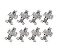 LOOTICH 95 Degree Full Overlay Hinge for Aluminum Framed Doors Hinges with Hydraulic Damper for Kitchen Cabinet Cupboard Door Pack of 8