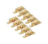 LOOTICH Brass Door Double Ball Tension Catches 50mm for Cabinet Kitchen Bathroom Cupboards Wardrobes Roller Latches Silent Locks Stopper (10 Pcs)
