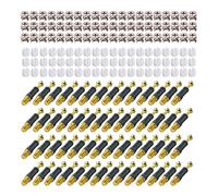 LOOTICH Fixing Screw Eccentric Cam Ø11.8mm and Bolts Fitting Dowels M6x36mm with Pre-Inserted Nuts M6 for Flat Pack Furniture Cabinet Locking Connecting Black (100 Set)