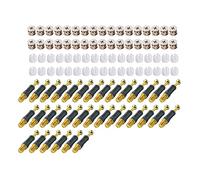 LOOTICH Fixing Screw Eccentric Cam Ø14.7mm and Bolts Fitting Dowels M6x36mm with Pre-Inserted Nuts M6 for Flat Pack Furniture Cabinet Locking Connecting Black (34 Set)