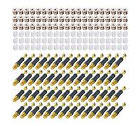 LOOTICH Fixing Screw Eccentric Cam Ø14.7mm and Bolts Fitting Dowels M6x36mm with Pre-Inserted Nuts M6 for Flat Pack Furniture Cabinet Locking Connecting Black (100 Set)