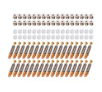 LOOTICH Fixing Screw Eccentric Cam Ø14.7mm and Bolts Fitting Dowels M6x41mm with Pre-Inserted Nuts M6 for Flat Pack Furniture Cabinet Locking Connecting Gray (34 Set)