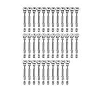LOOTICH Fixing Screw Eccentric Cam Ø15mm and Bolts Fitting Dowels M6x40mm with Pre-Inserted Nuts M6 for Flat Pack Furniture Cabinet Locking Connecting (34 Set)