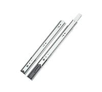 LOOTICH Full Extension Push to Open Rebound Drawer Slides 450 mm Side Mounted Handleless Ball Bearing Press Open Rails Drawer Runners Load Capacity 35 kg (1 Set)
