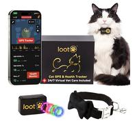 LootPaw GPS Cat Tracker Collar | Pet Tracker for Cats with App and Vet Support | Real Time Cat Location Health and Activity | Lightweight GPS Tracker for Cats | 60 Day Free Trial