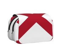 lootpe Alabama State Flag Print Large Capacity Pencil Case,Marker Pouch, Stationery Organizer Pouch,Portable Office Pen Bag