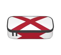 lootpe Alabama State Flag Print Large Capacity Pencil Pouch, Office Stationery Organizer, Portable Pen Bag For Office