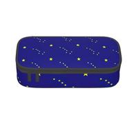 lootpe Alaska State Flag Print Large Capacity Pencil Pouch, Office Stationery Organizer, Portable Pen Bag For Office
