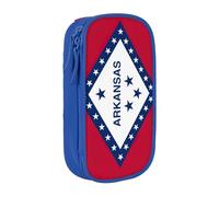 Lootpe Arkansas State Flag Print Pencil Case,Storage Bag, Large Capacity Pencil Box, Portable Office Pen Bag With Zipper