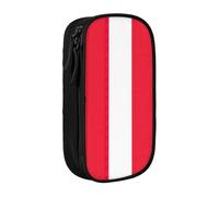 Lootpe Austrian Flag Print Pencil Case,Storage Bag, Large Capacity Pencil Box, Portable Office Pen Bag With Zipper