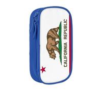 Lootpe California State Flag Print Pencil Case,Storage Bag, Large Capacity Pencil Box, Portable Office Pen Bag With Zipper