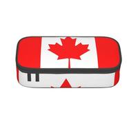lootpe Canadian Flag Print Large Capacity Pencil Pouch, Office Stationery Organizer, Portable Pen Bag For Office