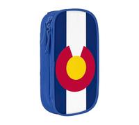 Lootpe Colorado State Flag Print Pencil Case,Storage Bag, Large Capacity Pencil Box, Portable Office Pen Bag With Zipper