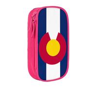 Lootpe Colorado State Flag Print Pencil Case,Storage Bag, Large Capacity Pencil Box, Portable Office Pen Bag With Zipper