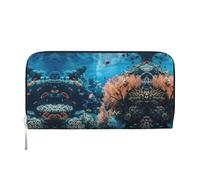 lootpe Coral Reef Print Womens Wallet, Ladies Credit Card Holder, Phone Wallet Purses, Long Clutch Hand Bag