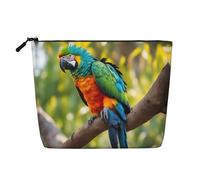 lootpe Fantastic Parrot Feather Print Travel Makeup Bag, Large Capacity Cosmetic Bags For Women, Portable Cosmetic Bag, Toiletry Bag