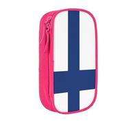 Lootpe Finnish Flag Print Pencil Case,Storage Bag, Large Capacity Pencil Box, Portable Office Pen Bag With Zipper