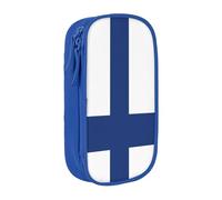 Lootpe Finnish Flag Print Pencil Case,Storage Bag, Large Capacity Pencil Box, Portable Office Pen Bag With Zipper