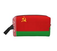 Lootpe Flag Of Belarus Print Makeup Bag, Portable Travel Makeup Pouch, Toiletry Organizer, Large Make Up Bag For Women